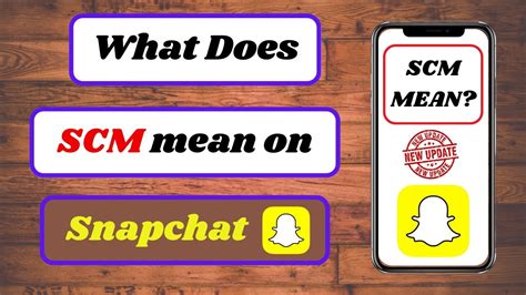 SCM is the abbreviated form of Snapchat Me. . What does scm mean in snapchat